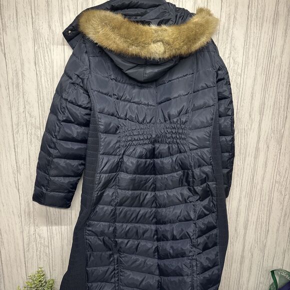 Womens Size XXL Michael Kors Navy Down Filled Long Jacket EUC - Picture 9 of 11